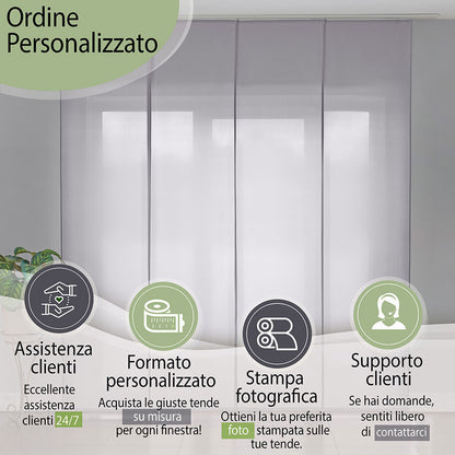 Tenda a pannello Grigio Chiaro semi-filtrante | pannello scorrevole