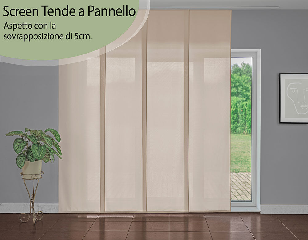 Tenda a pannello Beige semi-filtrante | pannello scorrevole