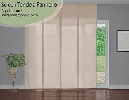 Tenda a pannello Beige semi-filtrante | pannello scorrevole