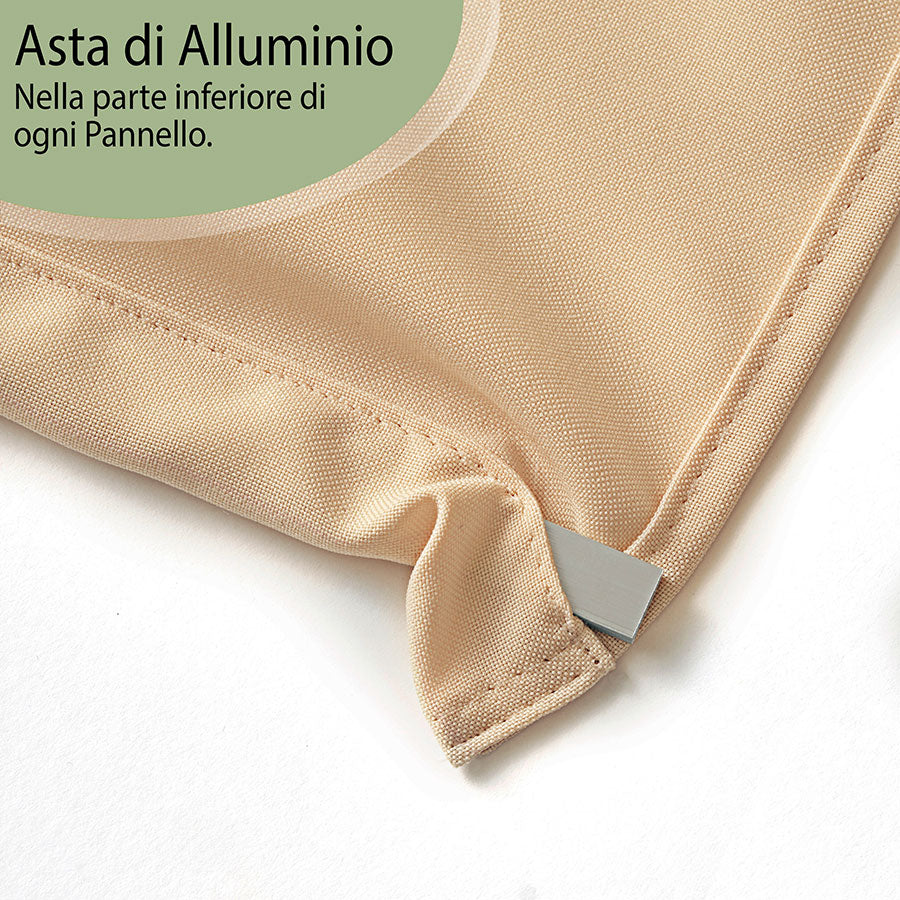 Tenda a pannello Beige semi-filtrante | pannello scorrevole