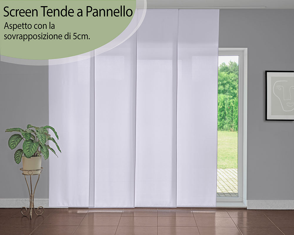 Tenda a pannello Bianco semi-filtrante | pannello scorrevole