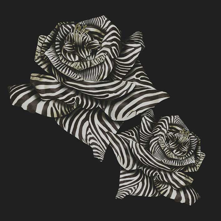 Pannello Zebra Striped Rose tessuto | Roberto Cavalli 8