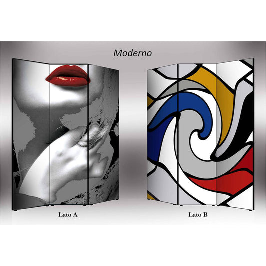 Separè paravento Moderno Fashion bifacciale