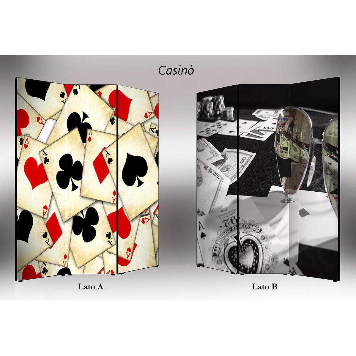 Separè paravento Casinò bifacciale