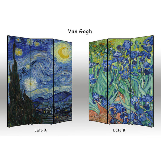 Separè paravento Van Gogh bifacciale