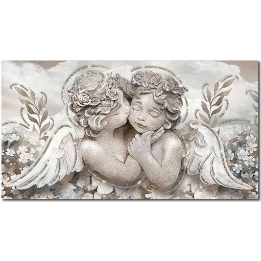 Quadro religioso Angioletti su tela con glitter