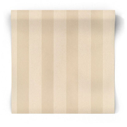 Carta da parati a righe Beige e Crema seta