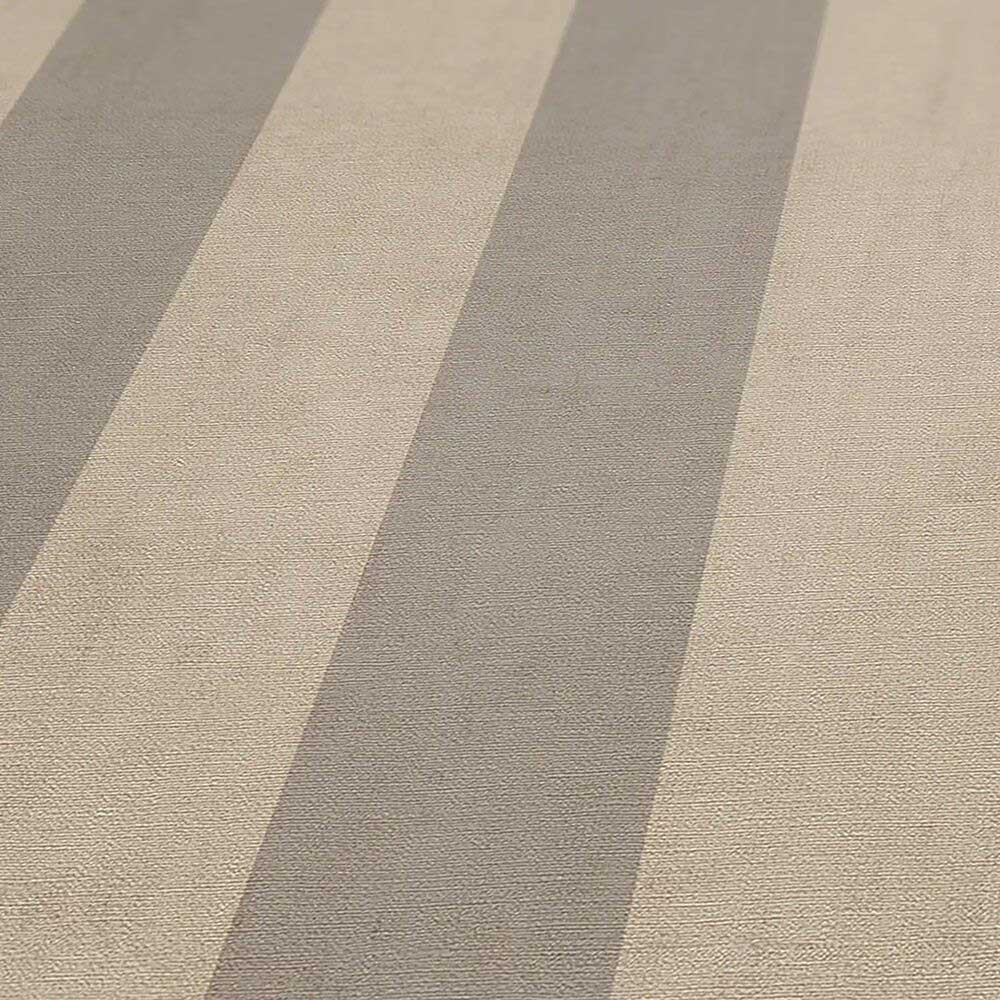 Carta da parati a righe Grigio e Tortora in TNT
