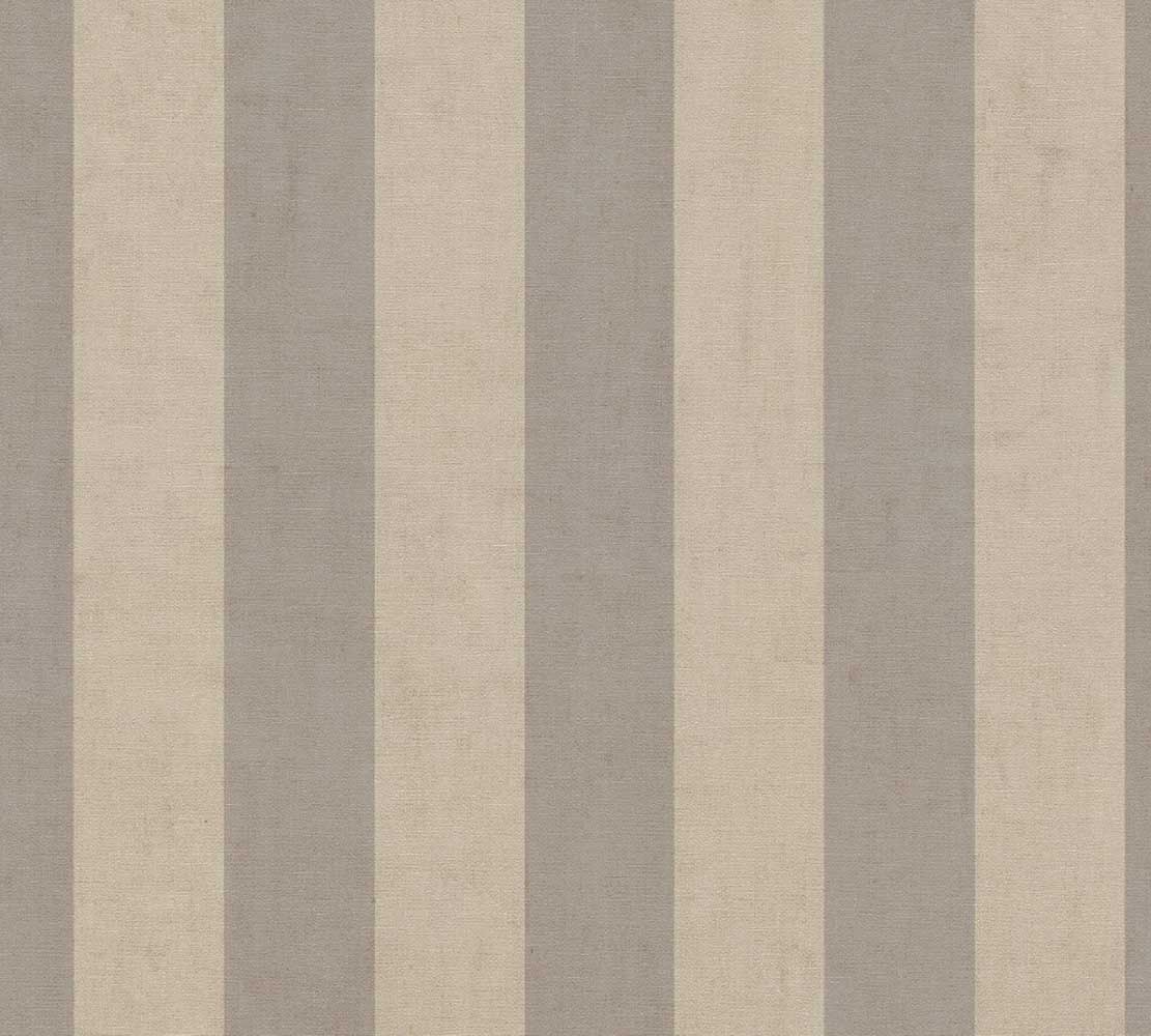 Carta da parati a righe Grigio e Tortora in TNT