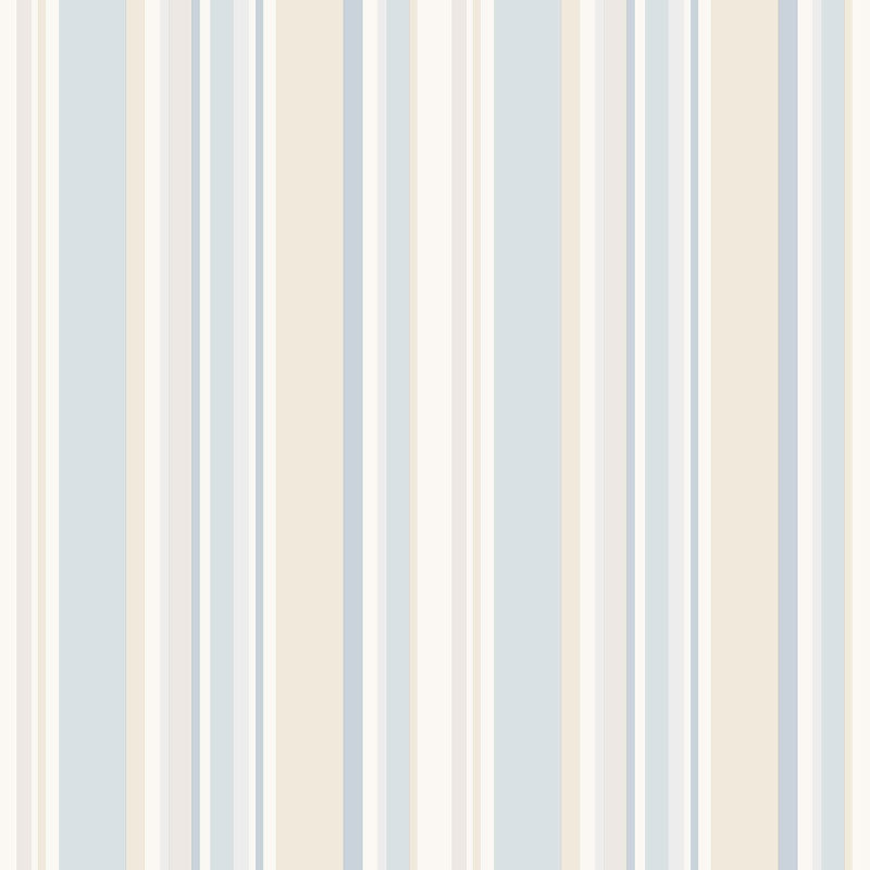 Carta da parati a righe Azzurre e Beige irregolari