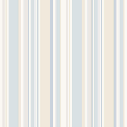 Carta da parati a righe Azzurre e Beige irregolari