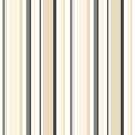 Carta da parati a righe Grigio e Beige irregolari