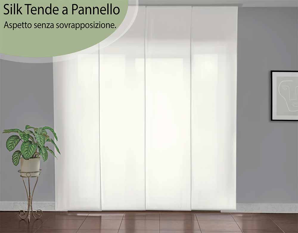Tenda a pannello Bianco filtrante effetto seta | pannello scorrevole