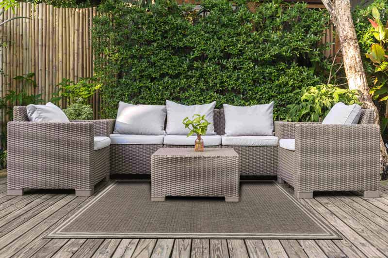 Tappeto per esterno Patio Marrone per terrazzo e balcone