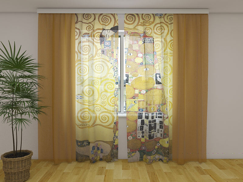 Tenda classica L'Abbraccio Klimt decorativa