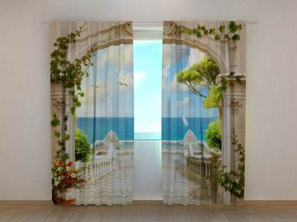 Tenda classica Miraggio sul Mare decorativa