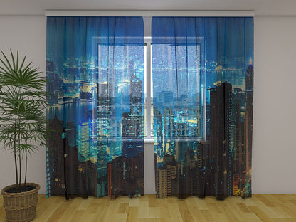 Tenda classica Metropoli di Notte decorativa