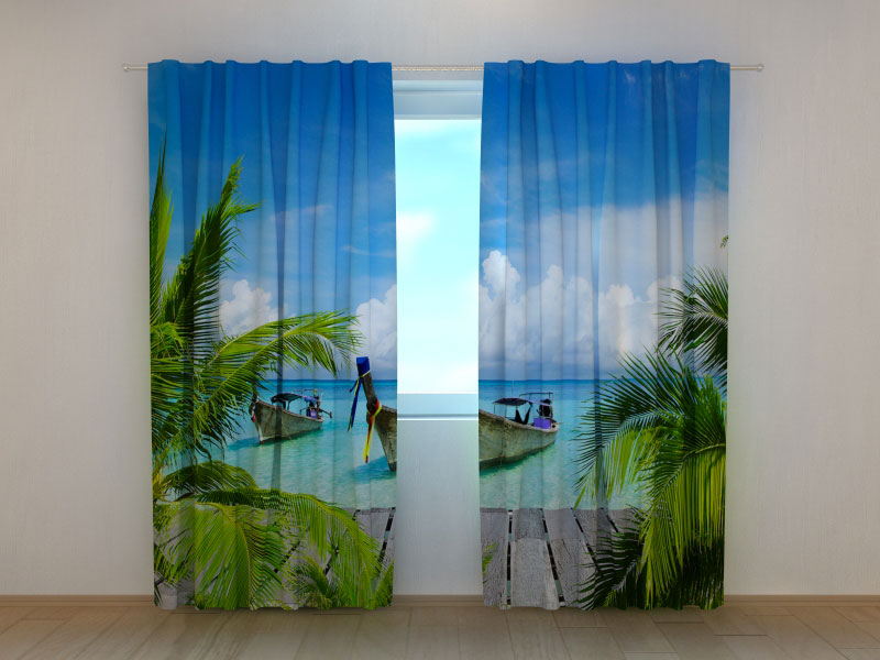 Tenda classica Barca ai Tropici decorativa
