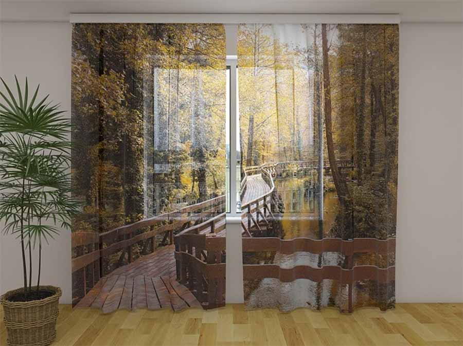 Tenda classica Ponte nel Bosco decorativa