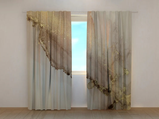 Tenda classica Marmo Beige Oro decorativa