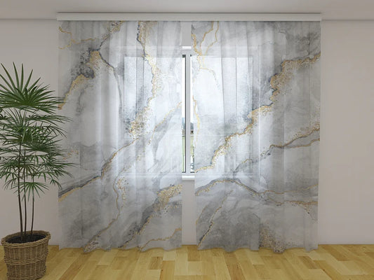 Tenda classica Marmo Grigio Oro decorativa