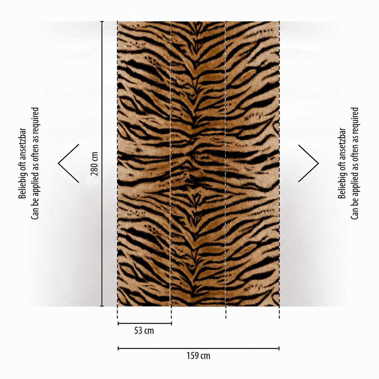 Carta da parati Tiger Style | pannello digitale in TNT