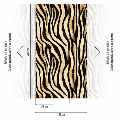 Carta da parati Zebra Style | pannello digitale in TNT