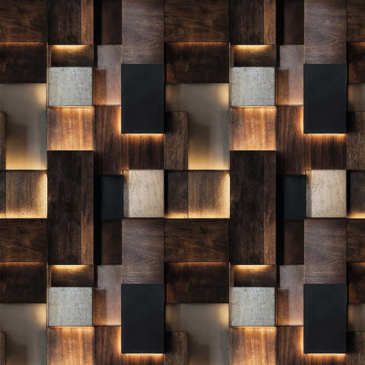 Carta da parati Wood Panels | pannello digitale in TNT