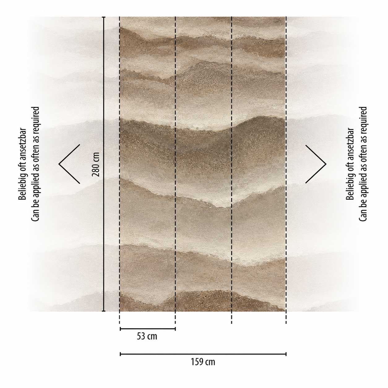 Carta da parati Dune | pannello digitale in TNT