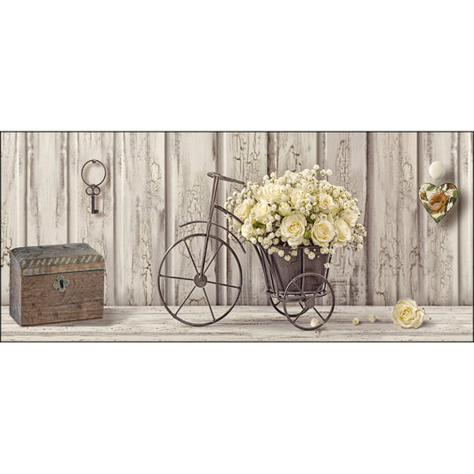 Quadro shabby chic Rose Gialle su tela