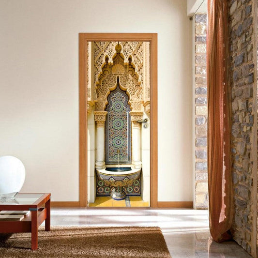 Adesivo per porta Fontana Mosaico