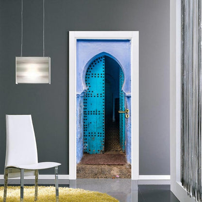Adesivo per porta Portale Azzurro