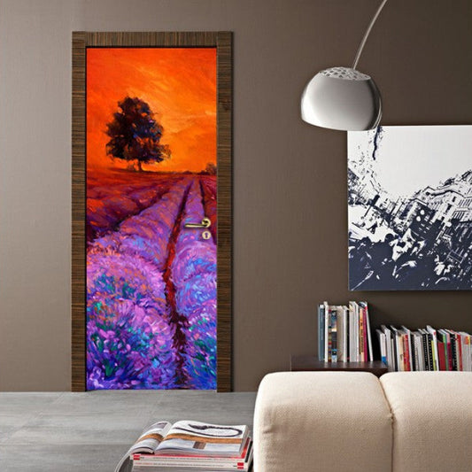Adesivo per porta Lavanda