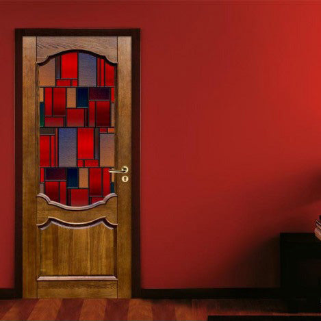 Adesivo per porta Vetro Rosso