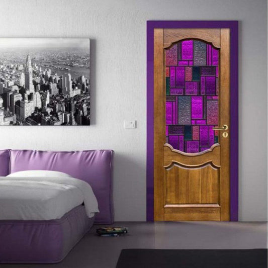 Adesivo per porta Vetro Viola