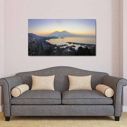Quadro città Napoli all’Alba su tela