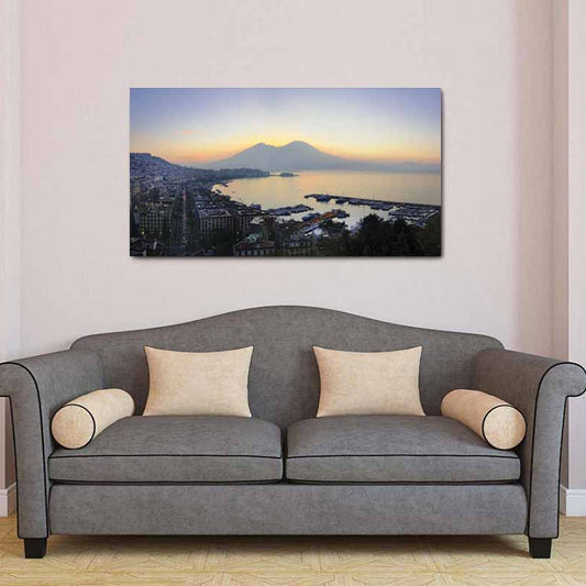 Quadro città Napoli all’Alba su tela