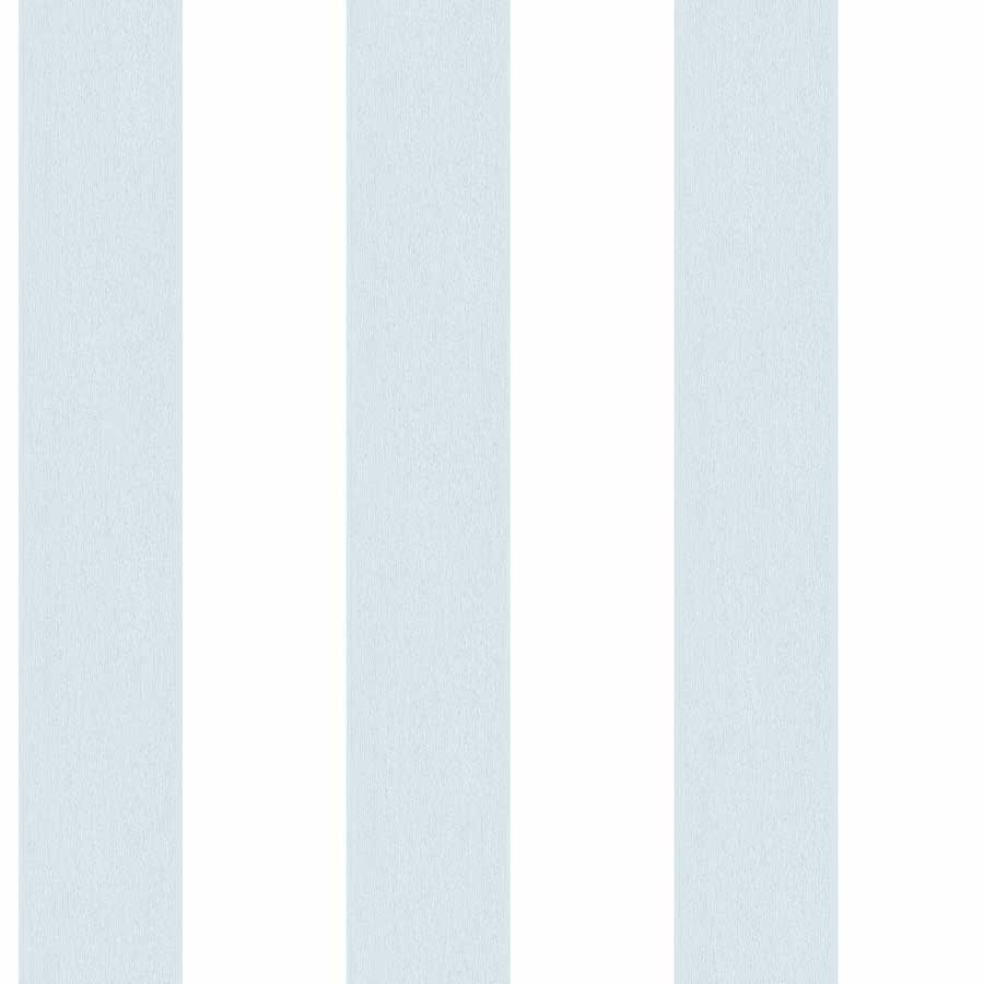 Carta da parati a righe medie Azzurro e Bianco in TNT