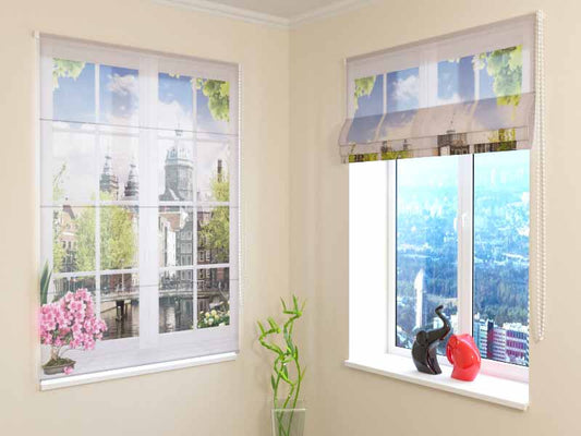 Tenda a pacchetto Finestra sul Borgo decorativa