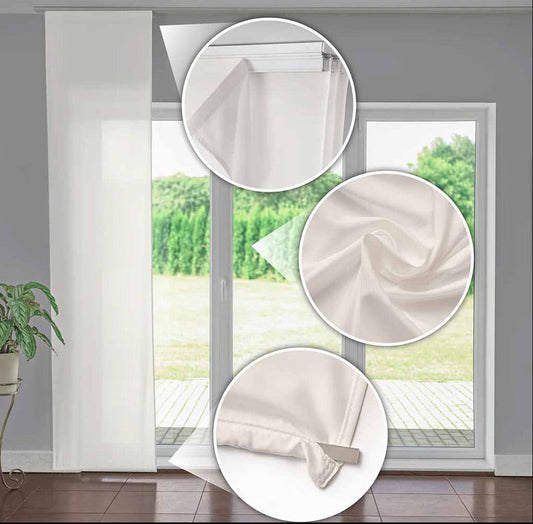 Tenda a pannello Bianco filtrante effetto seta | pannello scorrevole