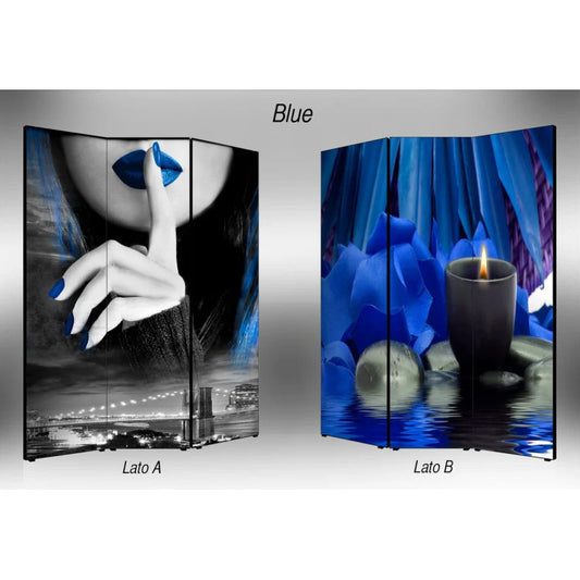 Separè paravento Blue bifacciale