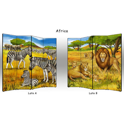 Separè paravento Africa bifacciale