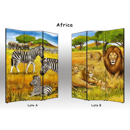Separè paravento Africa bifacciale