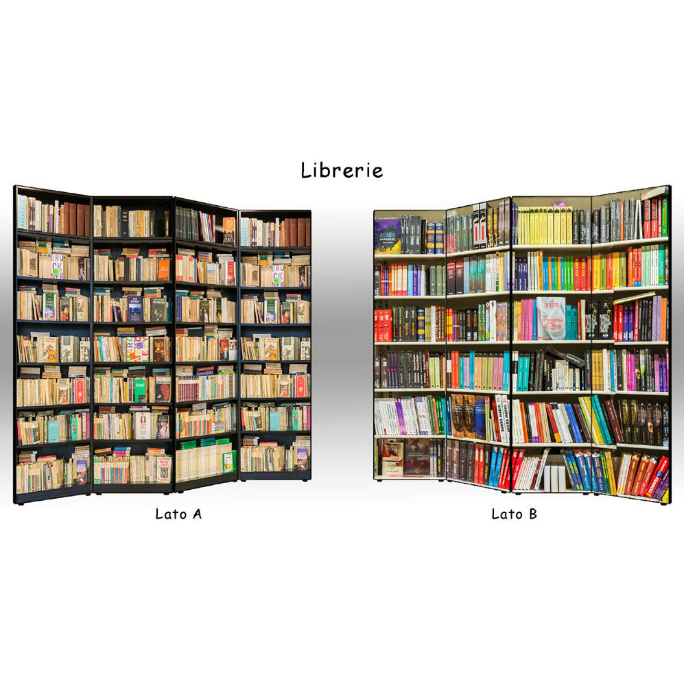 Separè paravento Librerie bifacciale