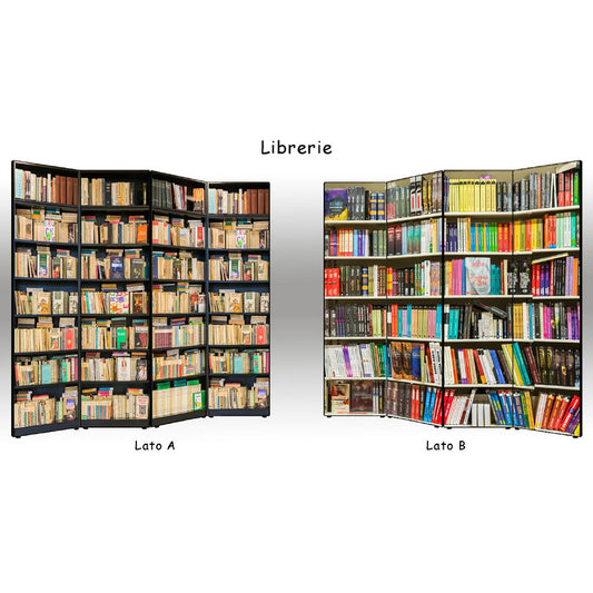 Separè paravento Librerie bifacciale