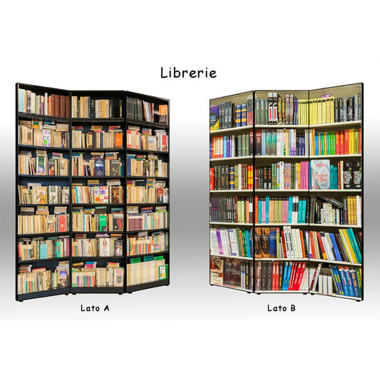 Separè paravento Librerie bifacciale