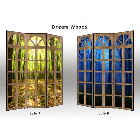 Separè paravento Dream Woods bifacciale