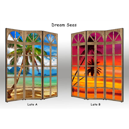 Separè paravento Dream Seas bifacciale