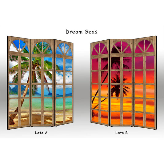 Separè paravento Dream Seas bifacciale
