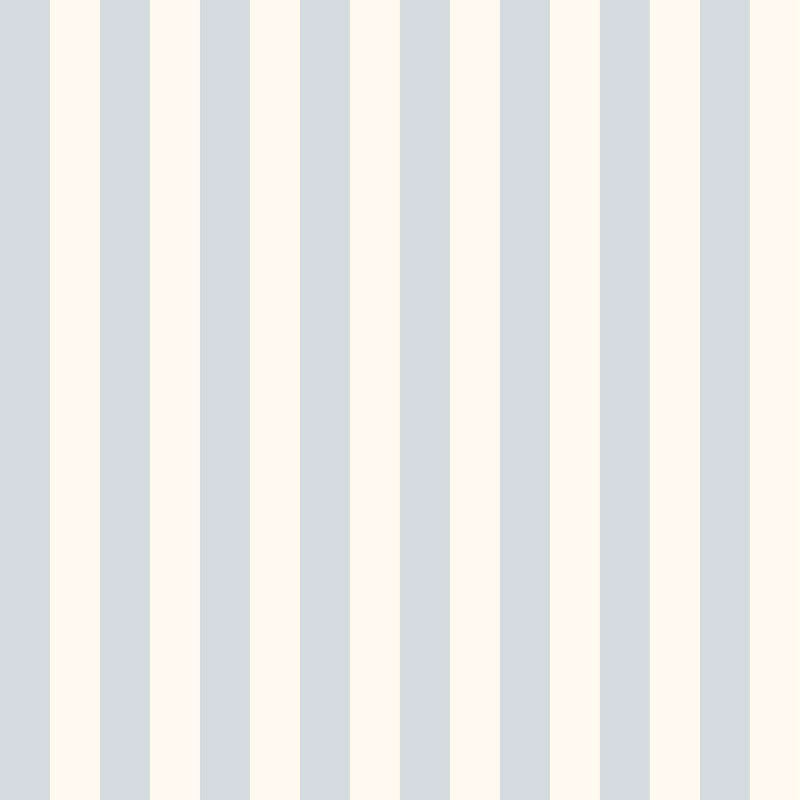 Carta da parati a righe Azzurro e Bianco Panna